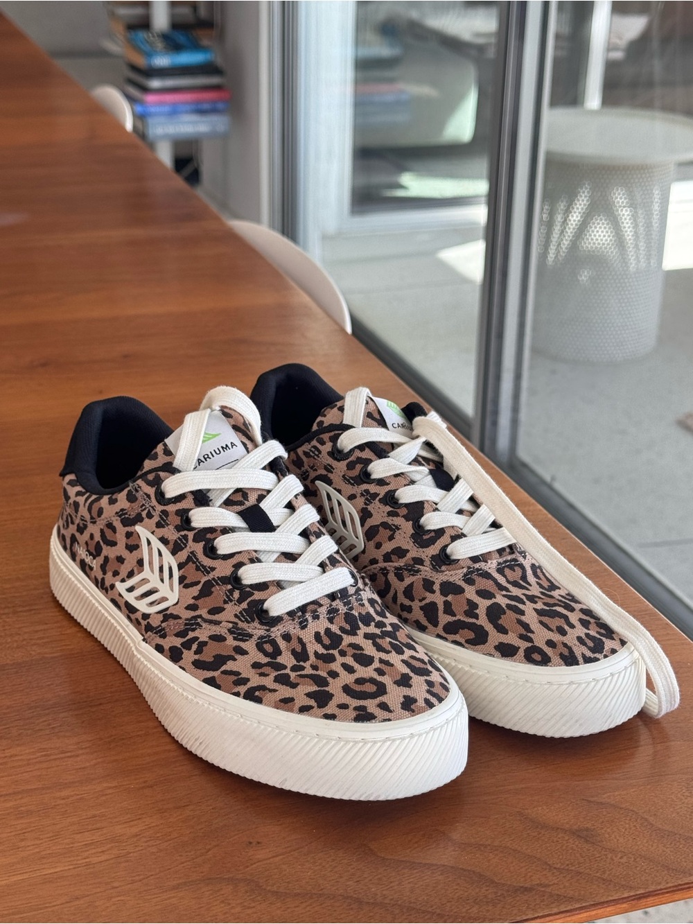 Cariuma Leopard Print Sneakers in Brown and Black - Picture 5 of 6